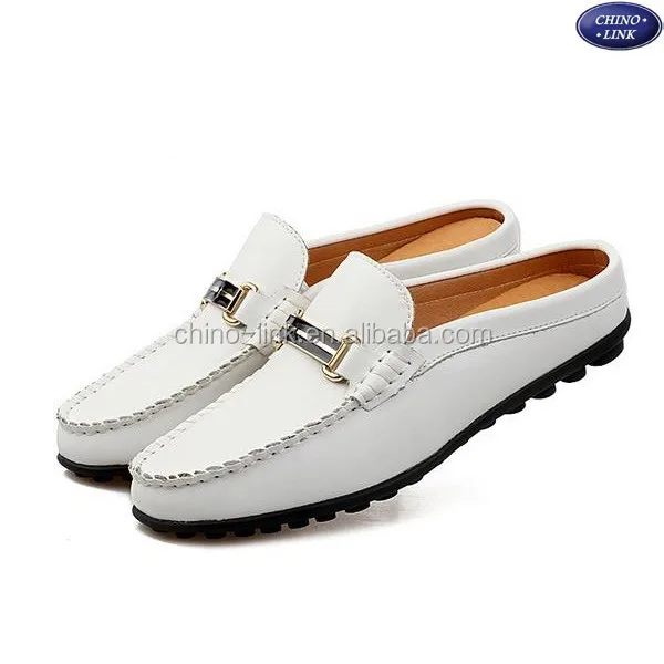 2016 Spring And Summer Casual Single Leather Shoes Men,Half Shoe Half