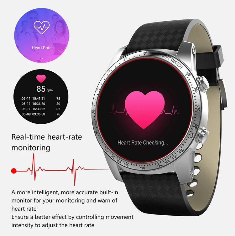 Heart rate detection original KingWear smart watch