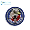 Wholesale custom laser cut university security military school uniform bullion wire blazer pocket badge embroidered