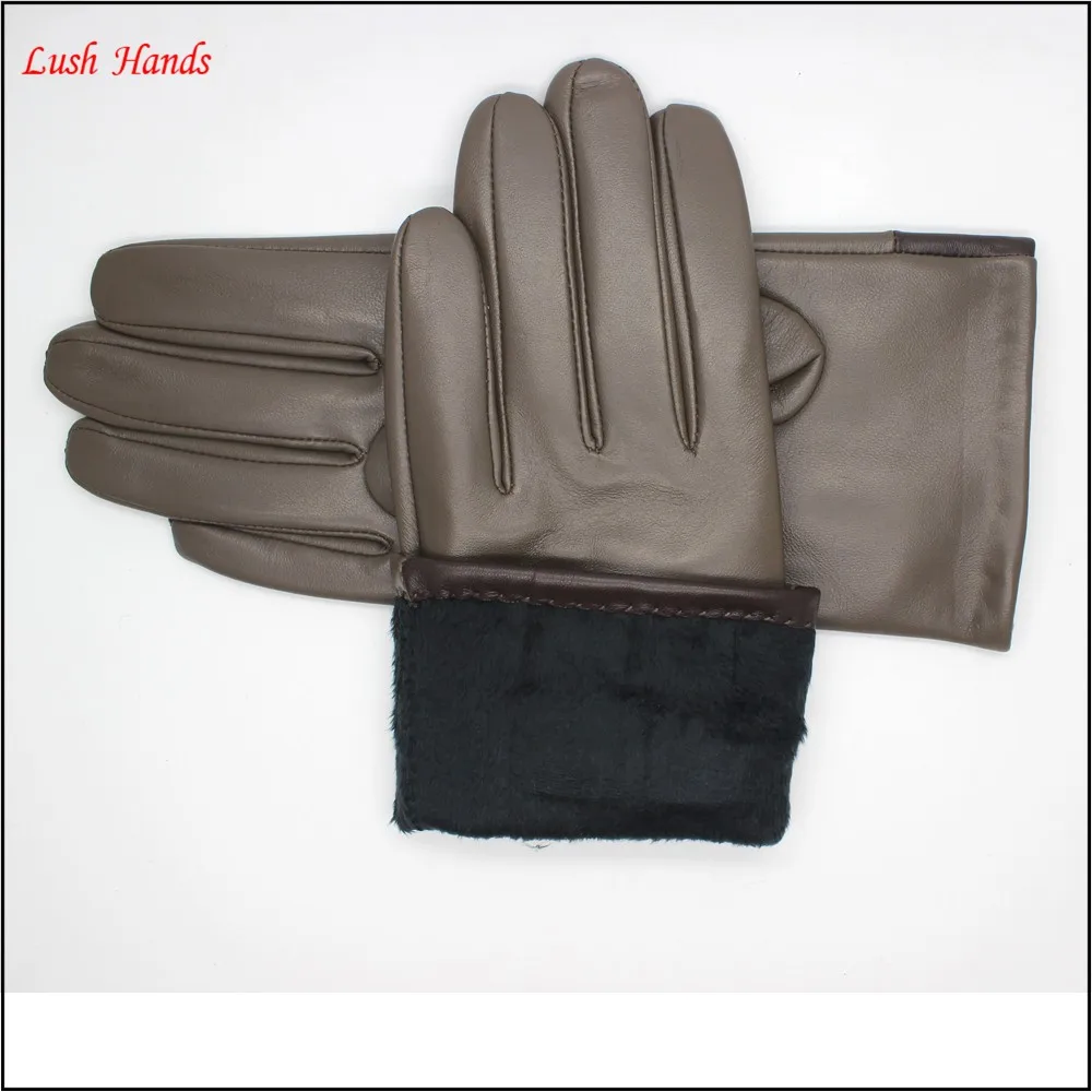 cheap leather hand gloves winter leather gloves lady