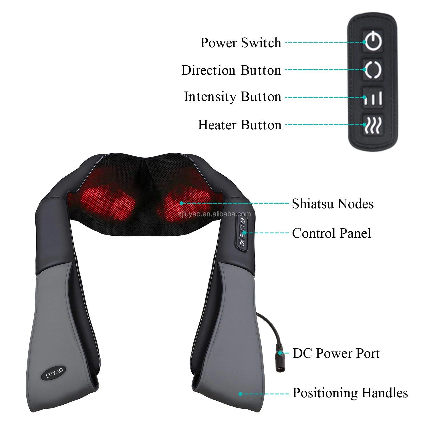 Luyao Heated Neck Shoulder Pain Massage Machine - Buy Heated Massage ...