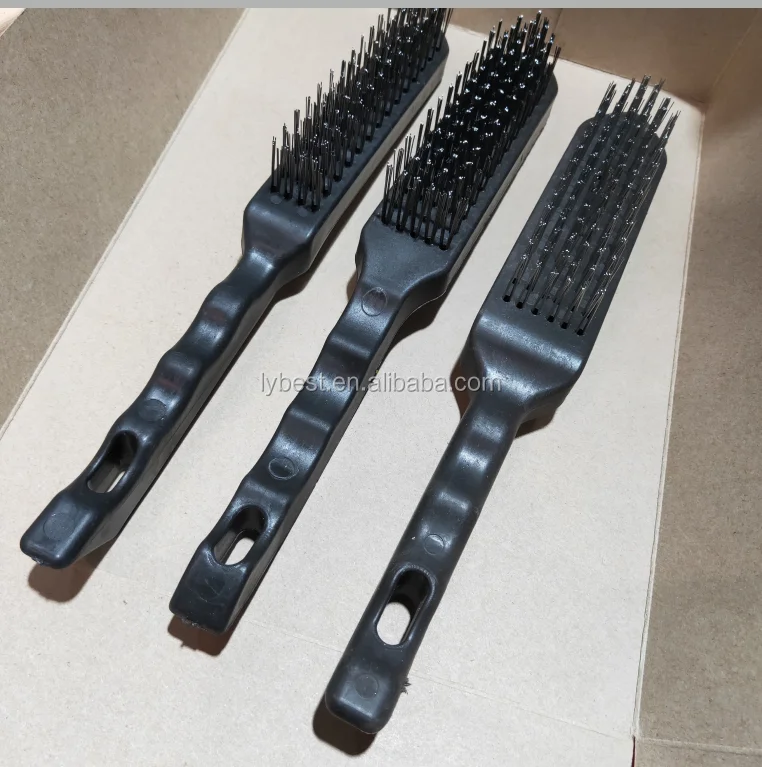 black plastic handle steel wire cleaning brush sizes MADE IN CHINA
