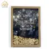 Fantastic PS sequins bling icons wall hanging silver accessory golden logo printing decorative painting picture frame