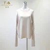 custom wholesale women fashion long sleeve round collar sweater pullover of ladies