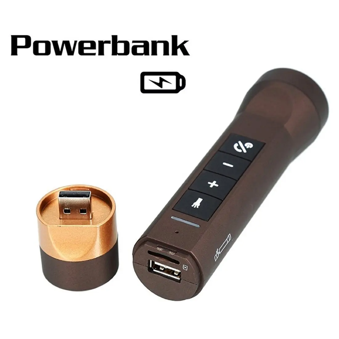 Multifunctional Bicycle Bike Audio Brass Speaker Bluetooth Headlight Power Bank