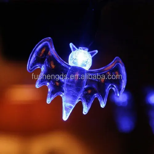 Battery Operated LED Fairy String Lights 20 Blue Bat Lights Halloween Decoration Lights