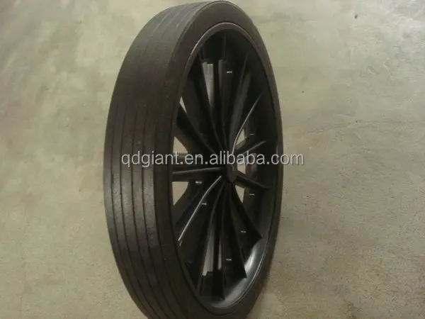 240L,120L and 100L trash can solid rubber wheel 8 inch 200x50mm