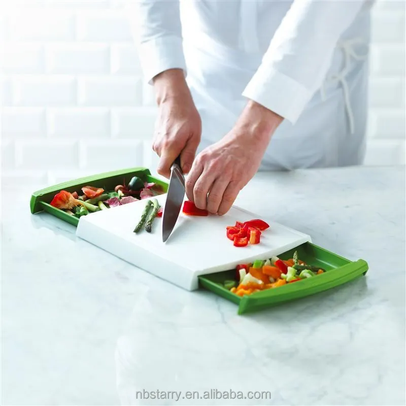 chopping board with drawers