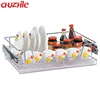 Superior chrome plated kitchen storage basket sliding storage organizer wire basket