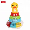 Duck music sound effects hand on ability stacking rings toy for baby