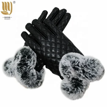 fur lined winter gloves