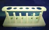 White Plastic Test Tube Rack with 4 holes of 21mm diameter and 2 holes of 30mm diameter