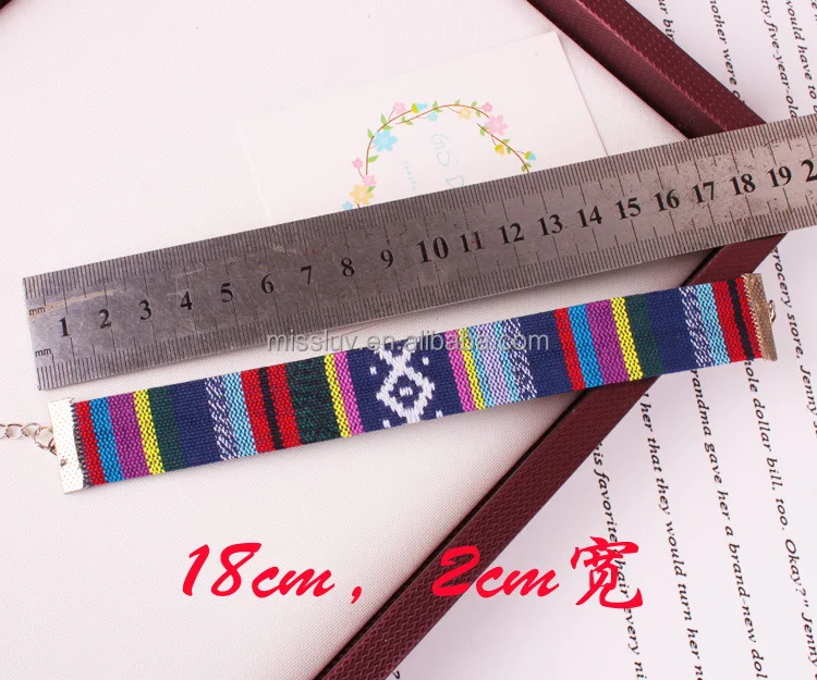 Custom Embroidered Fabric Bracelets With Metal Closure Handmade Custom Embroidered Fabric Bracelets With Metal Closure Handmade Embroidery