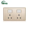 High quality pakistan standard double 13A 3 pin multi functional electrical wall socket switch