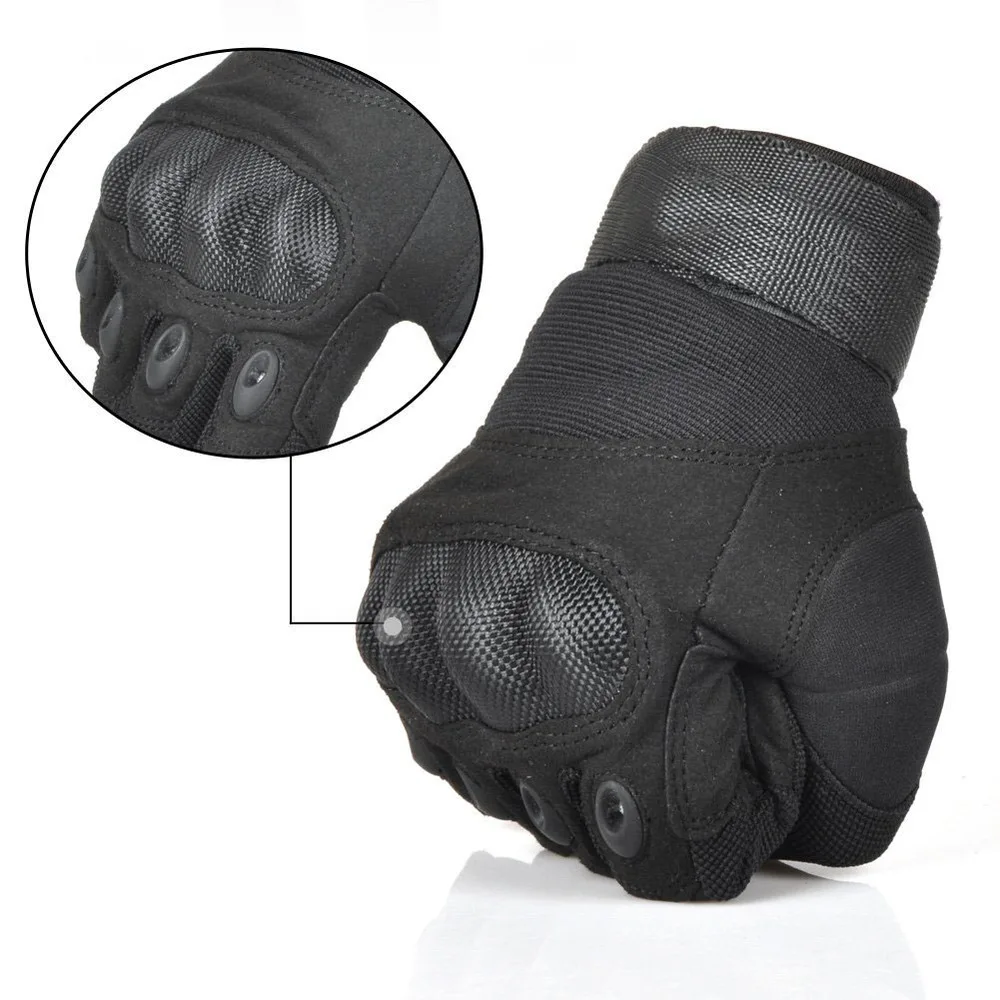 Adjustable Men's Tactical Gloves Hard Knuckle Sewn-in Brass Knuckles ...
