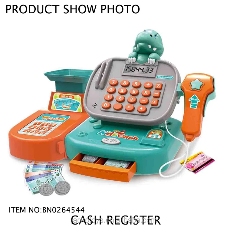 Supermarket Toys Set Electronic Cash Register For Kids Sounds Light