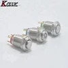 12mm Metal Stainless Steel LED Light Push Button Switch With Molex Connector