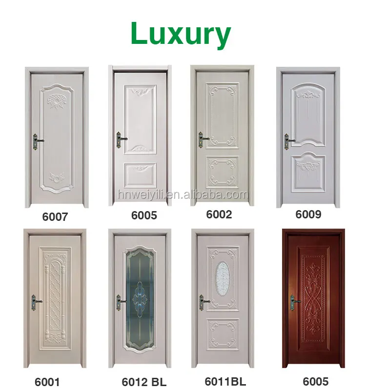 pvc interior door Finished Interior Doors Wooden Room Door With PVC