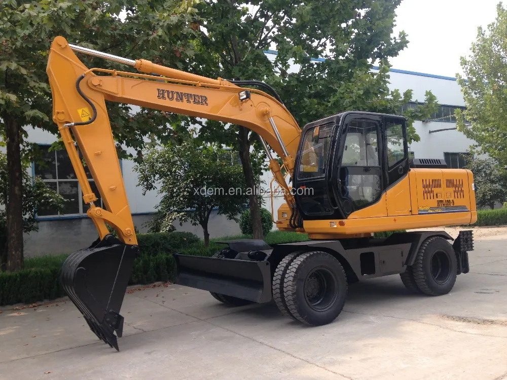  Hunter HTL85-8 wheel excavator and excavator attachments