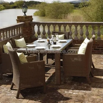 Rattan Garden Furniture Outdoor Coffee Table With 6 Chairs - Buy Garden