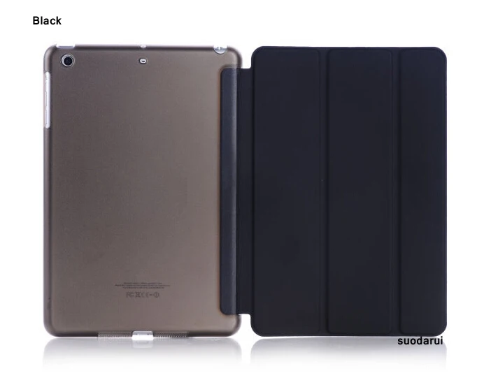 Three Folding stand leather smart case cover For apple iPad mini 4