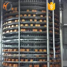 Spiral-shaped alpine conveyor design vertical incline elevator conveying equipment modular plastic belts chains freezer