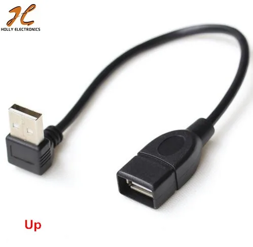 Cable Length: 20cm, Color: Right Cables USB 2.0 A Male to Female 90 Angled Extension Adaptor Cable USB2.0 Male to Female Right/Left/Down/up Black Cable Cord 10/20/40cm
