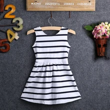 Wholesale 2016 Summer Baby Kids Girls Striped font b Dress b font Party Wedding Striped BackLess