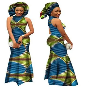 african print ball gown