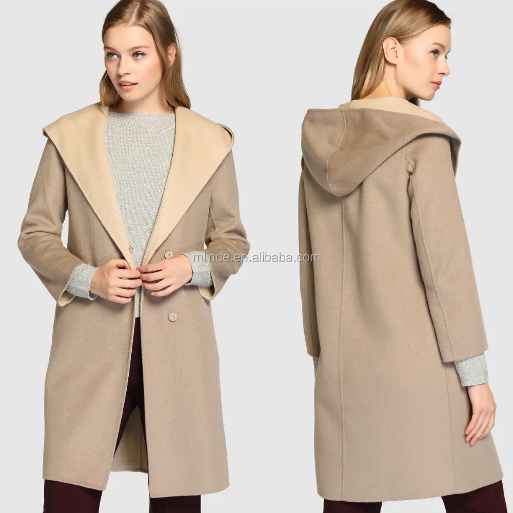 women's long hooded sweater coat