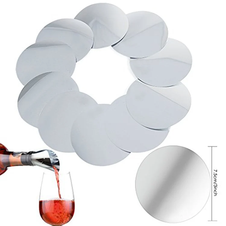 Thin Flexible Pvc Drop Stopping Foil Wine Disc Pourer Spouts Metal Foil