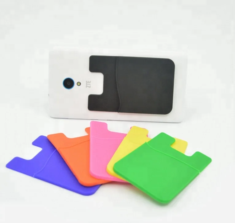 New Mobile Phone Credit Card Holder 3m Sticker Silicone Smart Wallet