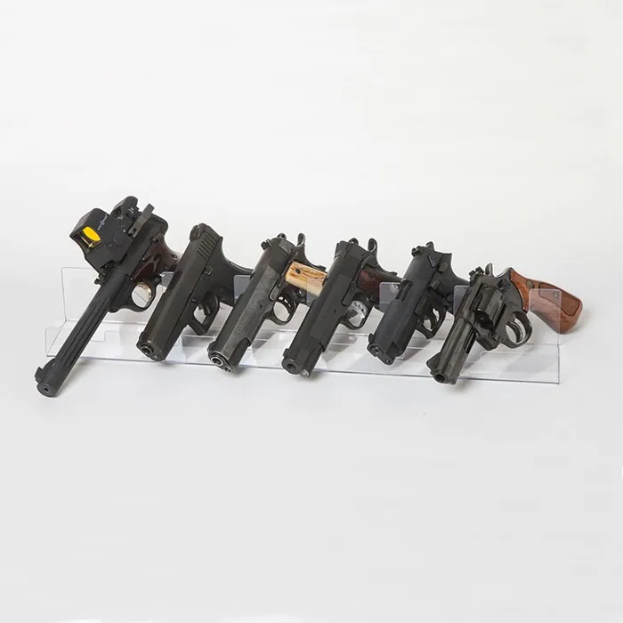 6 Slots Clear Acrylic Pistol Display,Perspex Gun Holder Rack Buy