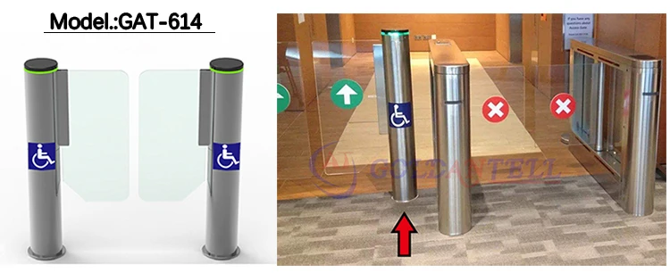 IP54 Rated Swing Barrier Gate with 0.6 Second Sliding Speed and 35-40 Persons/Minute Flow Rate