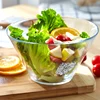 New products large glass salad bowl,Creative glass fruit bowl,microwave dessert glass bowl suits