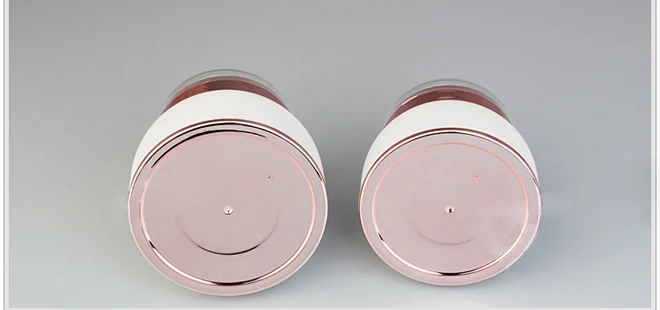 50g high grade double wall round white or gold cosmetics face cream empty plastic PETG container for skin care packaging