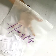 Fosco Sacos de Pl&aacute;stico de Embalagem com Z&iacute;per personalizado T Camisa Swimwear Zip Lock Sacos de Roupas Com O Logotipo