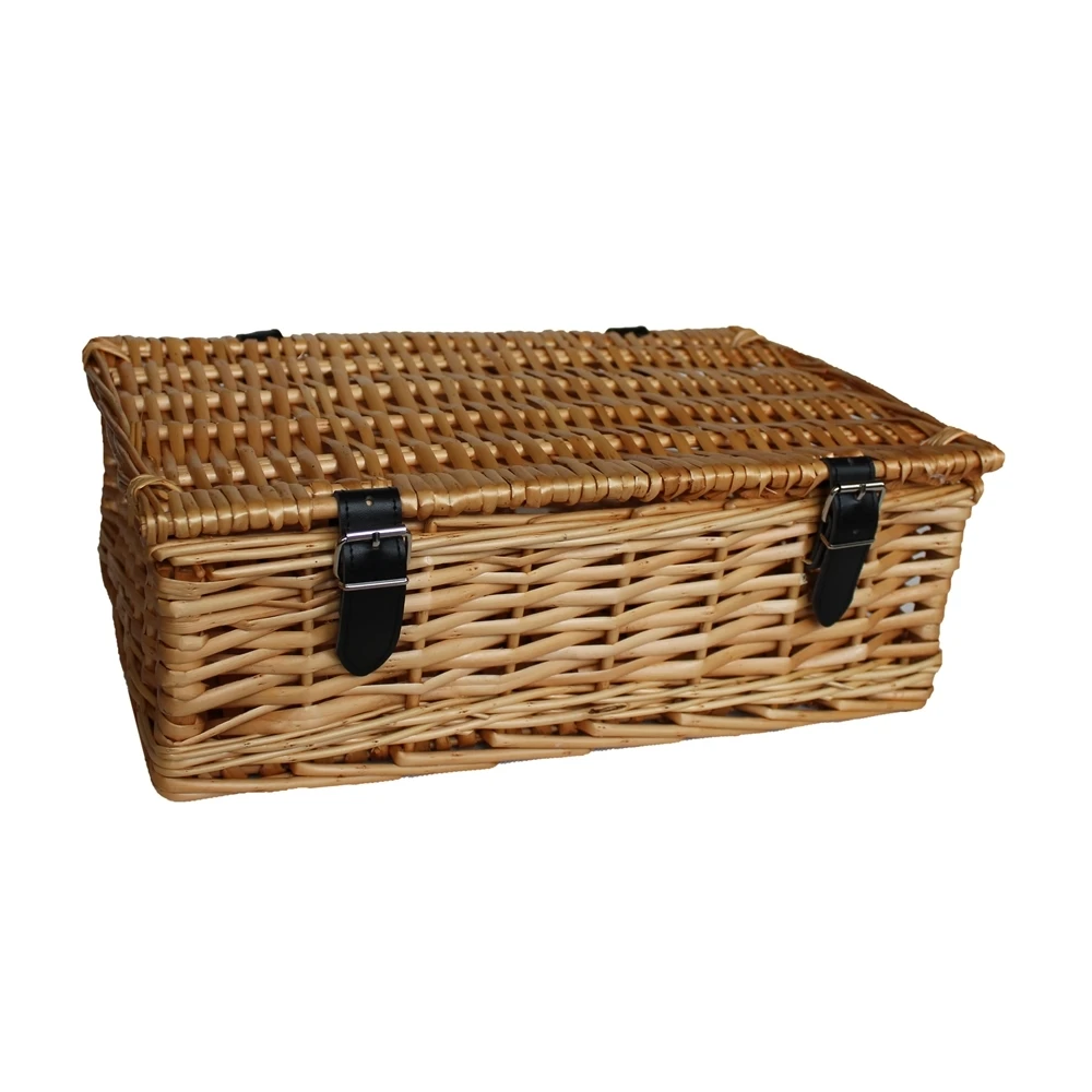 Empty Christmas Wicker Rectangular Gift Basket With Red Lining - Buy ...