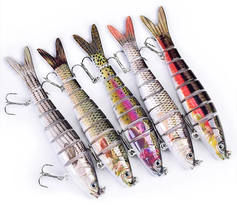 Flexible 8 Segment Multi Jointed Fishing Lure Hard Trout Fishing Lures