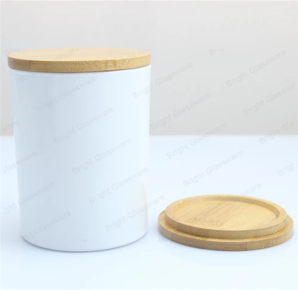 High Quality 8oz Glass Jar With Wooden Lid,Glass Candle Jar With Cork