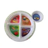 Melamine portion control divider dinner plate