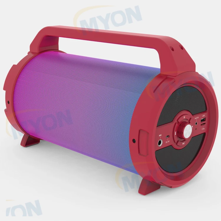Outdoor Portable RGB Light Bluetooth Speaker Audio Player With Microphone Boombox For Mobile Phone Use USB TF Card FM radio - ANKUX.COM
