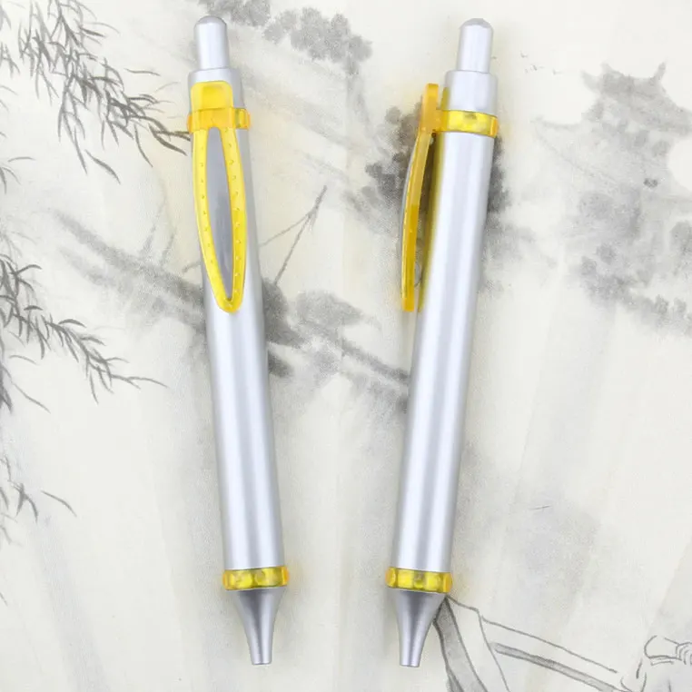 China Hot Sale Attractive Plastic Yellow Ink Ballpoint Pens Buy