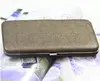 2014 Wholesale Shiny Gold Clutch Clip Evening Purse Wallet Metal Clip Case Wallet Purse Make-up Pen Box Case