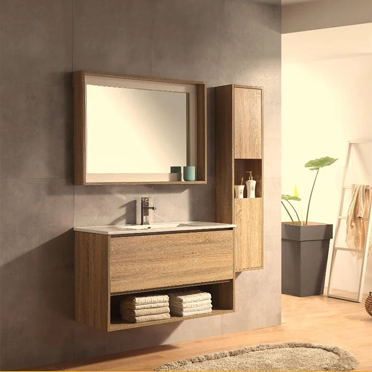 Italian Style Wood Bathroom Furniture Plywood Custom Size Bathroom