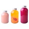 recycling plastic bottles 16oz 18oz food grade PET triangular spiral aluminum cap juice bottle