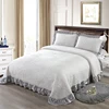 China Wholesale supplier quilt design 3 pieces Reactive Printing Knit 3D Bedspread 100% Cotton