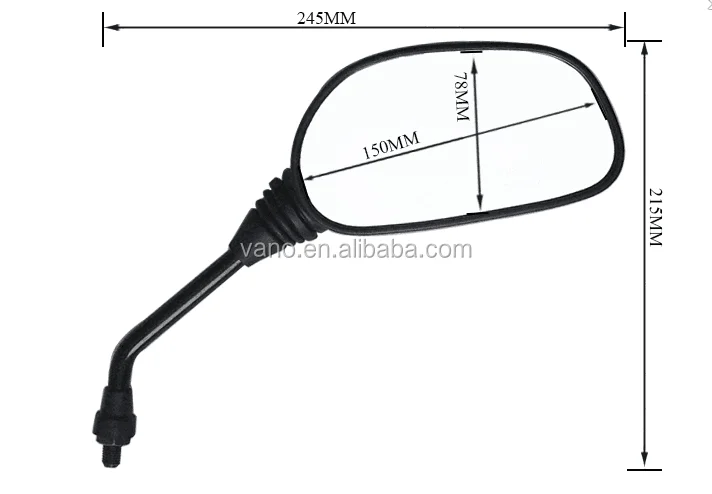 Black M10 BAJAJ Pulsar 180UG4 motorcycle rearview selfie mirror