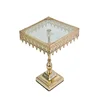 Wedding Decoration gold square crystal cake table stands for wedding cakes