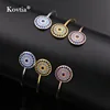 2017 Hot Selling Turkey Zircon Bracelet Vintage Round pattern Open Bangles For Women